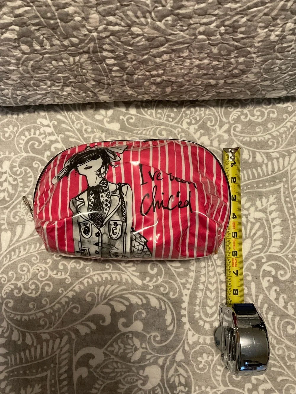 Izak Zenou Plastic Coated I’ve Been Chic’ed Zippered Bag